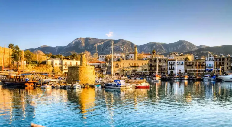 Historic Kyrenia harbour on the North Cyprus coast